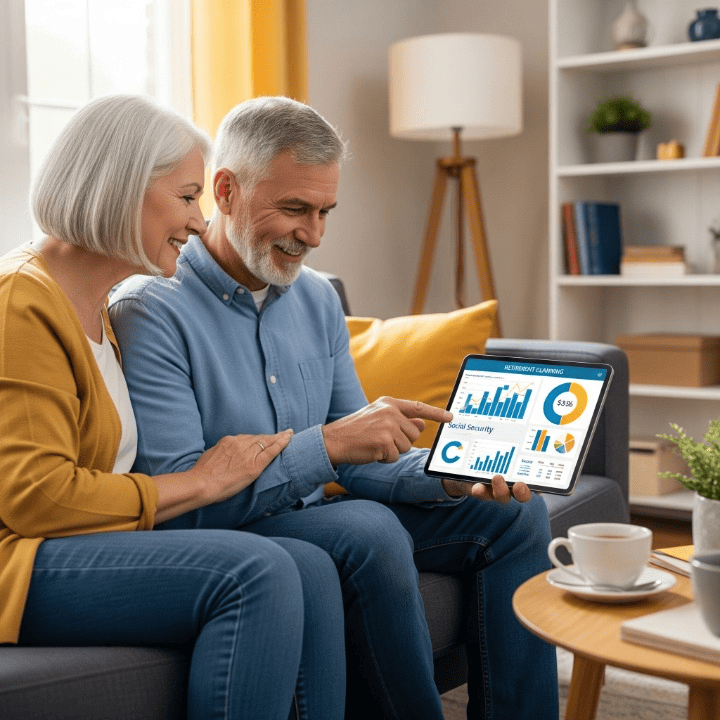 Couple making retirement decisions about Social Security benefits